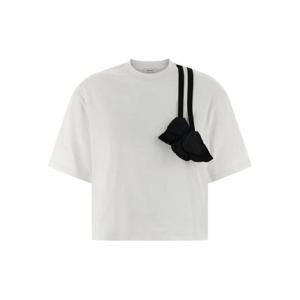 25 FW 페라가모 플리츠 태슬 티셔츠 788380BIANCO TP443046922