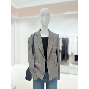 [숲]뒤 비죠포인트 잔체크 자켓  SB9JK37C