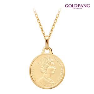 골드팡 14k 엘리자베스코인 목걸이 12mm-옐로우골드