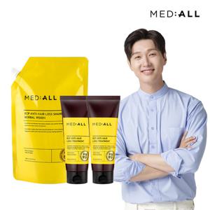 메디올 두피청정 샴푸 리필1600ml 1개+트리트먼트 200ml 2개