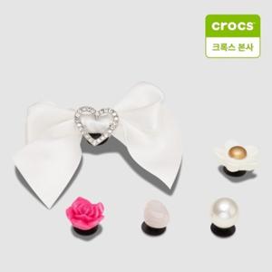 [크록스 본사] 엘레강스 화이트 지비츠 5개 세트