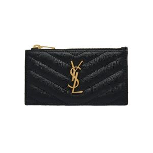 [생로랑 SAINT LAURENT] 607915 BOW01 1000 공용 카드지갑