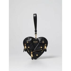 [MOSCHINO] 라프리마 여성 미니 백 하트 바이커 나파 레더 75408002 1555 블랙 /6