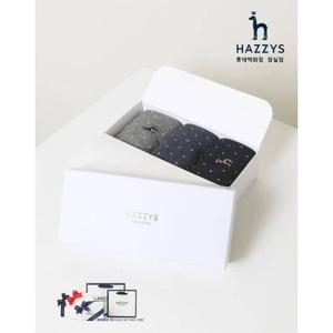 [헤지스] HJSS5E002N2_남성 도트패턴 배색 장목 양말 3종 세트