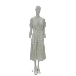 숲  레이스넥 반팔 롱원피스 (SZ5OP90)