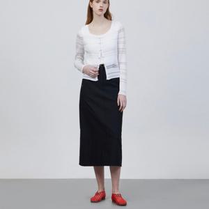 [쥬크]샤인 스퀘어넥 골지 가디건 Z252KSL009