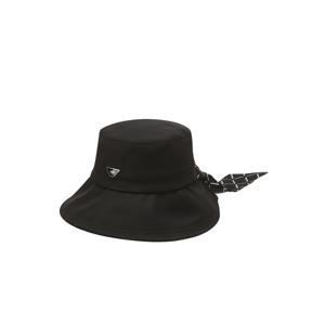 닥스 골프 여성 25FW PREMIUM 블랙 스카프 리본 보닛햇 DNHE5F652BK