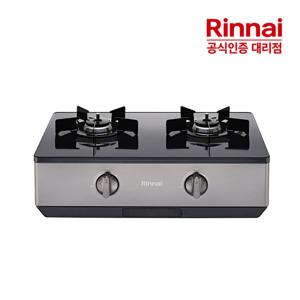 [전국설치] 린나이 2구 가스레인지 RT-1080IJ AA건전지 골드실버 GS