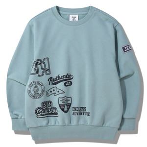 [JEEPKIDS(지프키즈)] 배색 프린트 맨투맨 KQ3TSU873MT