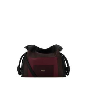 LOEWE Multicolor nappa leather medium Flamenco clutch A411FC1XDD BLACKBURGUNDY
