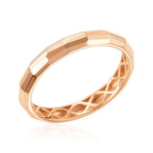[비앤비골드] 14K 라운드 글로우 3mm 대나무컷팅 할로우링 반지 KNR41968