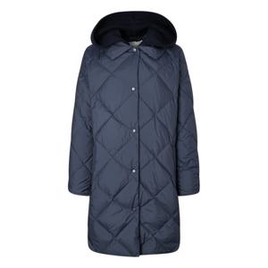 헤지스 여성 25FW ONLINE EXCLUSIVE니트후드 롱 구스 다운 점퍼 네이비 HSJU5D012N2