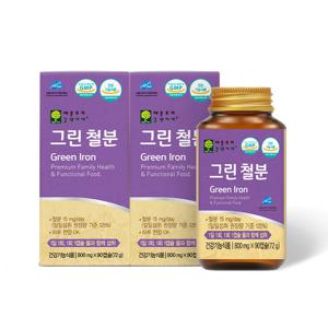 [애플트리김약사네] 그린철분 임산부 산모 비헴철 2박스(6개월분)