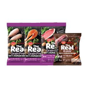 하림펫푸드 더리얼 캣 샘플 사료 4종(닭고기50g+연어50g+참치50g+로우 캣 오리 5g)