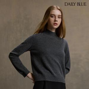데일리블루 25FW 캐시미어100% 크롭 하이넥 컬러링 배색니트 1종