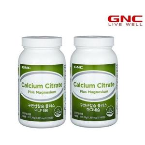 [지앤씨][GNC] 구연산 칼슘 플러스 마그네슘 (1,419mg X 160정 X 2개/ 5개월분)