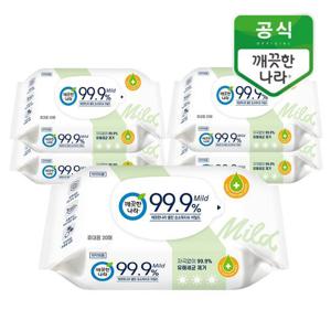 [깨끗한나라] 클린 손소독티슈 마일드 휴대형 20매 5팩