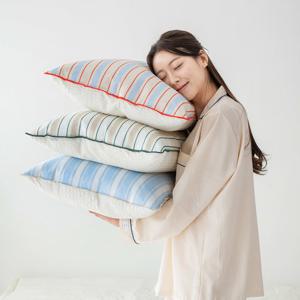 아사면 시어서커 얼터 스프라이프 순면 베개커버 50x70cm