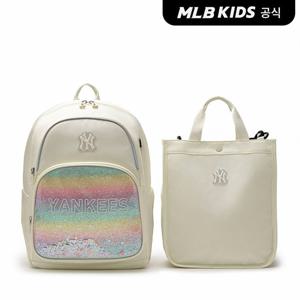[택가199,000원][MLB키즈 공식] 25N 샤이니 책가방 세트 NY (Cream) 7FBKB035N-50CRS