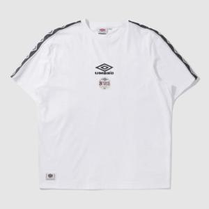 엄브로반팔티 JQS UP221CRS51-WHT HBL OG 사이드테이프 오버핏 반팔 티셔츠 / WHT