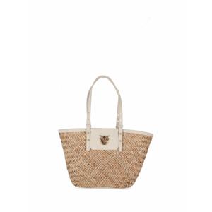 [PINKO] 라프리마 여성 숄더백 러브 썸머 바스켓 라피아 VIT 103324A1RL Z14Q BIANCO SETAANTIQUE 골드 /9