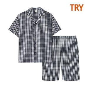 [트라이] 남성 반팔 인견 파자마 J23