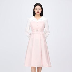 [TAG 379000원][케네스레이디] 웨이스트 포인트 배색 원피스 EWOPPC0200