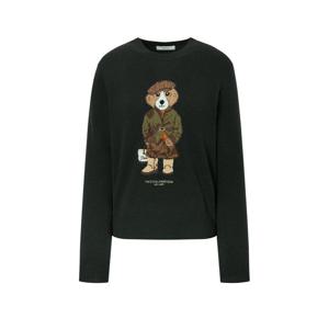 헤지스 여성 25FW HAZZYS HARRY 해리 자수 울100 풀오버 다크그린 HSSW5D906E3
