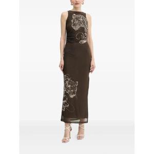 25 FW 게스 팬서 프린트 사이드 스플릿 맥시 드레스 W5YK19KCZC2 TP442009174