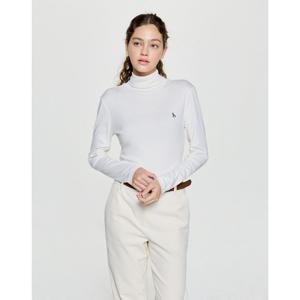 헤지스 여성 25FW Essential 코튼 모달 터틀넥 긴팔 티셔츠 아이보리 HSTS5DC92IV