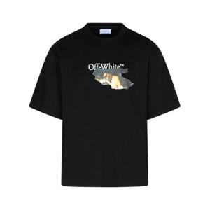 오프화이트 반팔 티셔츠 OMAA120F25JER00U 1001 Black