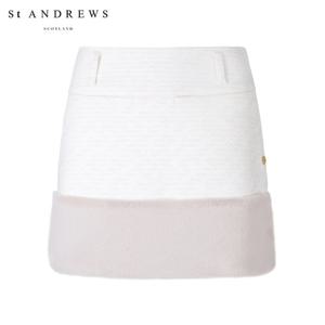 [세인트앤드류스] 여성 보아퍼 배색 미니 스커트 821B4PN363_WH