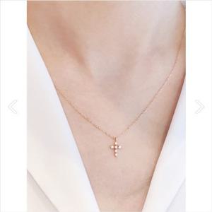 미니골드 14K 크로아 십자가 목걸이 NNKM4251