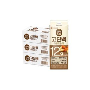 [연세대학교 연세우유]연세두유 고단백 아몬드 잣 두유 72팩