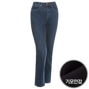 [샵앤]여성 그랑 기모 스판 일자핏 데님 청바지 H19-WPT-1132-진청