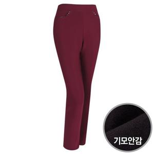 [샵앤]여성 국산 겨울 베이직 슬림 스판 기모 밴딩 슬랙스 ACE-WPT-1092-와인