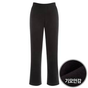 [샵앤]베이직 국산 여성 간절기 겨울 데일리 통 일자 기모 밴딩 스판 팬츠 ACE-WPT-1716-블랙