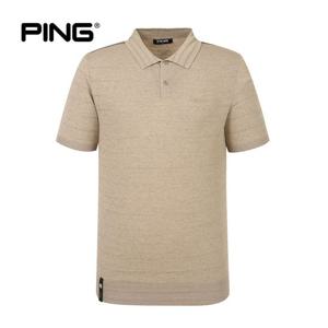 [PING] 남성 라인 포인트 카라 반팔 니트