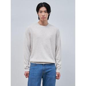 [빈폴멘] [Essential] 울 캐시미어 혼방 라운드 니트  아이보리 (BC4851E010)