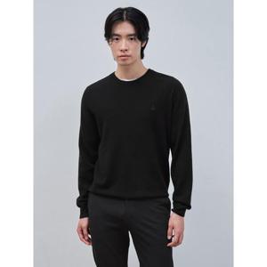 [빈폴멘] [Essential] 울 캐시미어 혼방 라운드 니트  블랙 (BC4851E015)