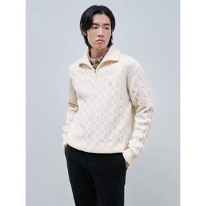 [빈폴멘] 케이블 반집업 니트  아이보리 (BC4951C200)