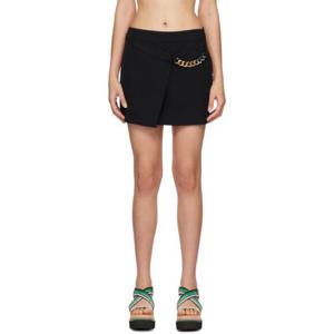 25 FW Stella McCartney 여성 블랙 팔라벨라 체인 미니 스커트 231471F090000