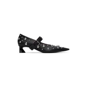 25 FW Stella McCartney 여성 블랙 엘사 스터드 키튼 힐 242471F122001