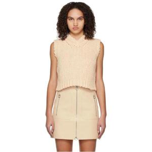 25 FW Stella McCartney 여성 핑크 홈스펀 베스트 231471F100000