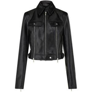 살바토레 페라가모 바이커 자켓 13G461 0781501 NEARG BLACK