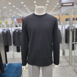 [앤드지]24F/W 조직감 옆트임 면 티셔츠 BZE3TR1101 BK_DJ