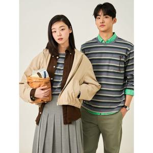 [신상40%OFF][빈폴멘] 멀티 스트라이프 라운드 티셔츠 그레이 (BC5241C353)