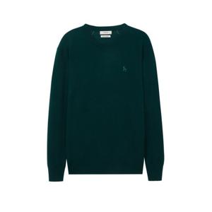 [헤지스] [PREMIUM CASHMERE] 다크그린 캐시미어 크루넥 니트(HZSW4D467E3)