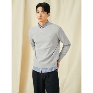 [빈폴멘] 젠틀 라운드 니트  그레이 (BC5151C053)