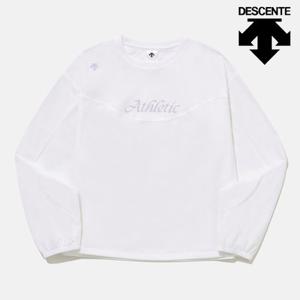 [데상트] 여성 쿨링 우븐 맨투맨 SP122UWH31WHT0 긴팔티